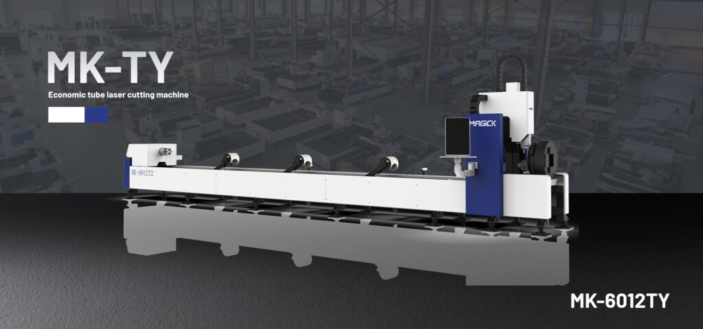 Magick MK-6012TY economic fiber laser tube cutting machine for metal fabrication workshops