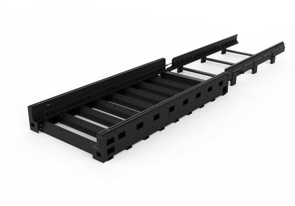 Heavy duty thermally annealed machine bed for high power fiber laser cutter