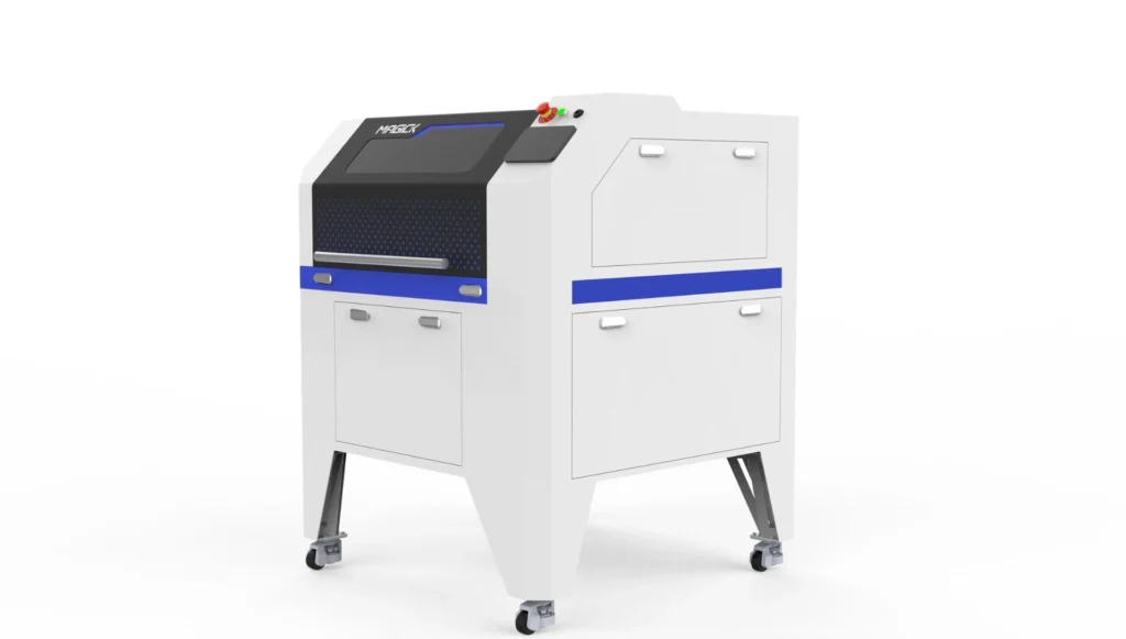 MK-B4 Air-cooling 4-in-1 CNC fiber laser machine for welding, cleaning, cutting, and marking.