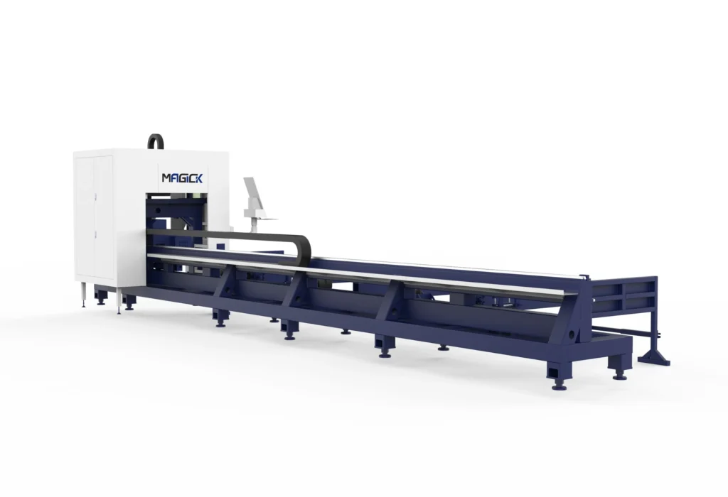 Comparing semi-auto and fully-auto loading systems for tube laser.