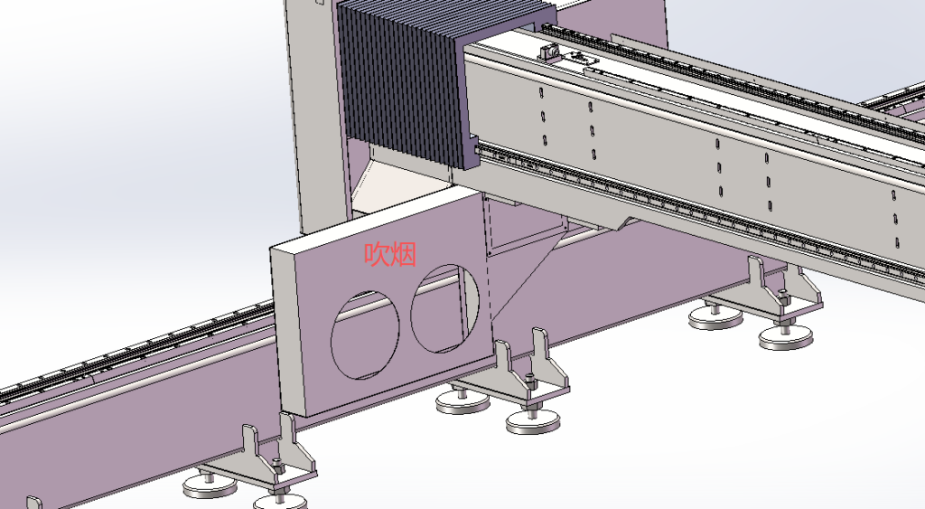 Follow-up blowing module for synchronized fume extraction in laser cutting