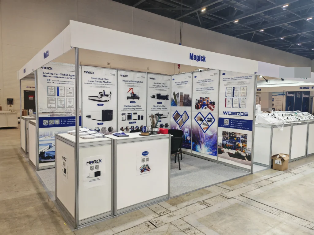 MAGICK laser cutting machine booth at Kazakhstan industrial exhibition